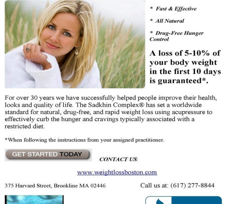 WeightLoss Boston Sadkhin Complex - Allston, MA. Best Weight Loss Center in Boston