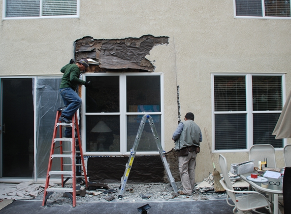 HomePRO - Fair Oaks, CA. Water Leak Repairs on Stucco Home in El Dorado Hills.