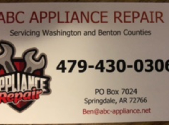 ABC APPLIANCE REPAIR - Springdale, AR