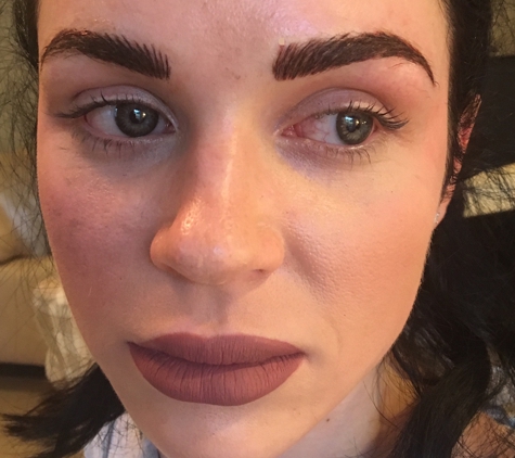 Wake Up in Makeup Ink - Macon, GA. Immediately after microbladed brows