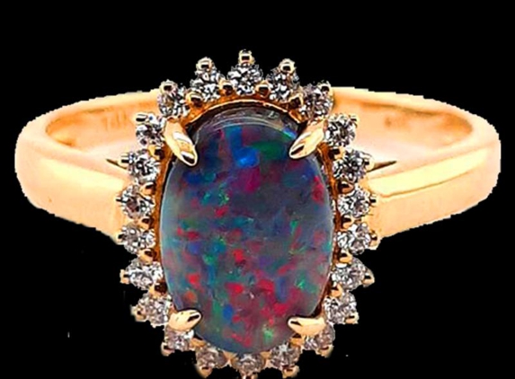 Australian Opal Cutters - Sydney, NSW. Black Opal Ring