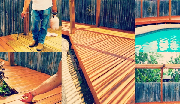 Rangel Construction and Finishing - Fort Worth, TX. Deck staining
