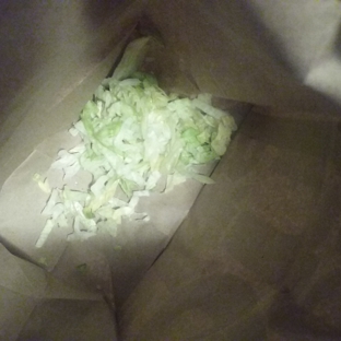 McDonald's - East Aurora, NY. The lettuce that didnt even make it onto my sandwich...