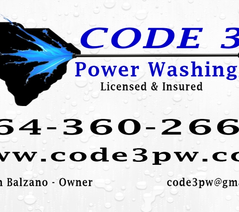 Code 3 Power Washing, LLC - Simpsonville, SC