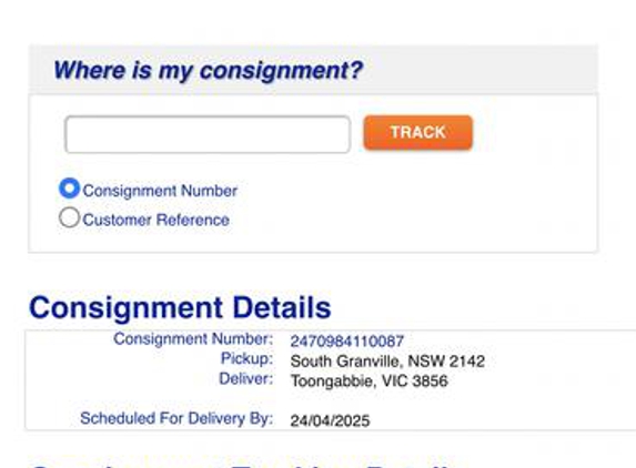 Direct Freight Express - Traralgon, VIC. My Delivery Confirmation