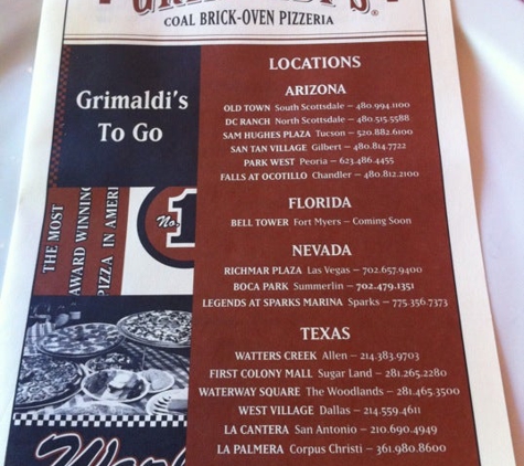 Grimaldi's Pizza - Scottsdale, AZ