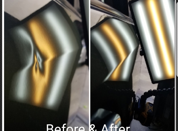 THE PDR COMPANY - Mobile Paintless Dent Removal - Menifee, CA. Before & After
Sharp bodyline dent in front door