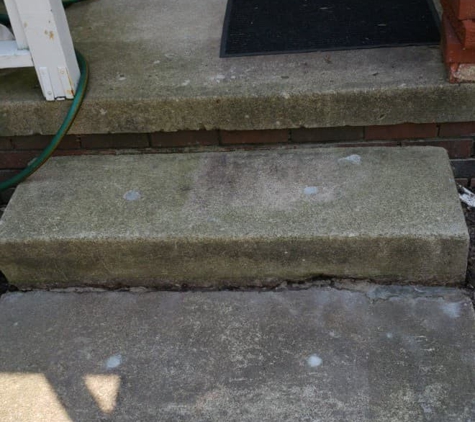 Level X Concrete Leveling LLC - Alliance, OH. Our step is now level with where it was initially poured.