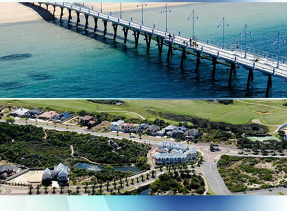 City of Rockingham - Rockingham Central Library - Rockingham, WA. Aqua Jetty & Rockingham township