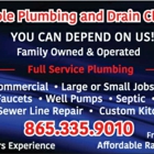 Dependable Plumbing and Drain Cleaning and  Home Remodeling
