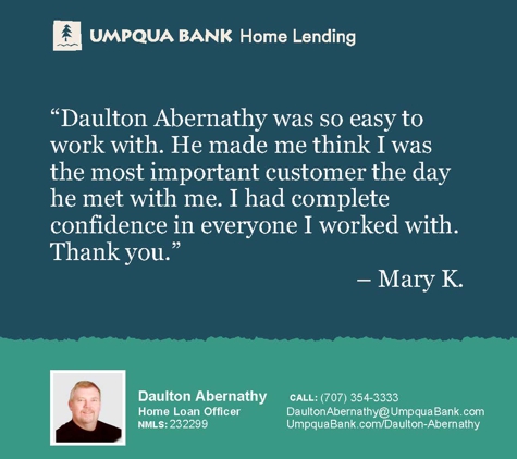 Daulton Abernathy - Umpqua Bank - Ukiah, CA