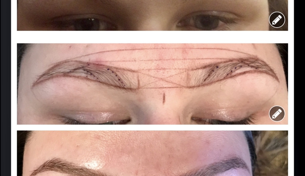 Eyebrows etc - Southfield, MI. Microblading- top is how she came in and middle is after we measured. And third is the final look.