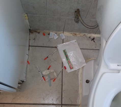 Reno Suites - Reno, NV. Drug needles left in the restrooms