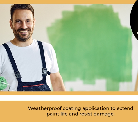 JS Painting  Maintenance and Design Pty Ltd. Weatherproof coating application to extend paint life and resist damage.