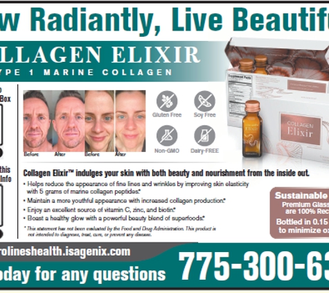 Isagenix Independent Consultant - Kylee - Reno, NV. A Collagen Glow From the Inside Out - Infused with an innovative blend of marine collagen peptides and powerful botanicals.