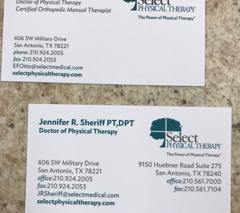 Select Physical Therapy - SW Military - San Antonio, TX