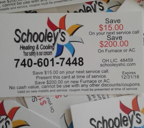 Schooleys heating & cooling. Save all year long.