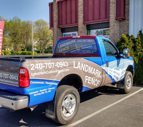 Quik Signs Hagerstown - Hagerstown, MD. Full Premium Truck wrap - Landmark Fence