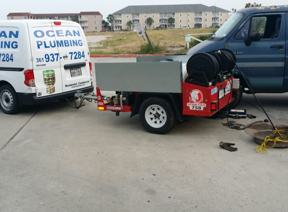 Ocean Plumbing Inc. - Corpus Christi, TX. We offer Hydro-jetting it uses higher pressure to fully clean stop up drains!