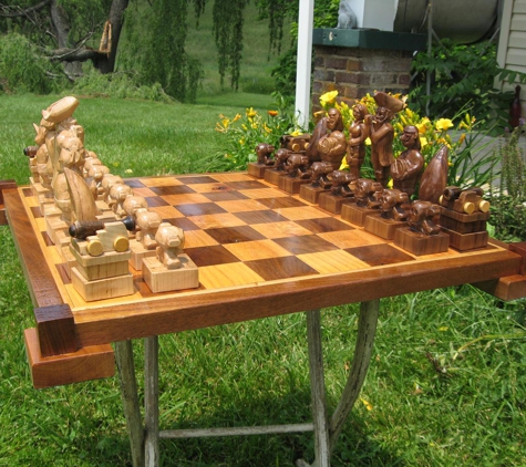 Hand Carved Custom Themed Chess Sets by Jim Arnold - Independence, VA