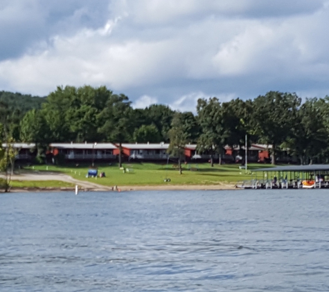 Happy Hollow Resort - Blue Eye, MO. Gentle walk to the edge of Table Rock Lake :)