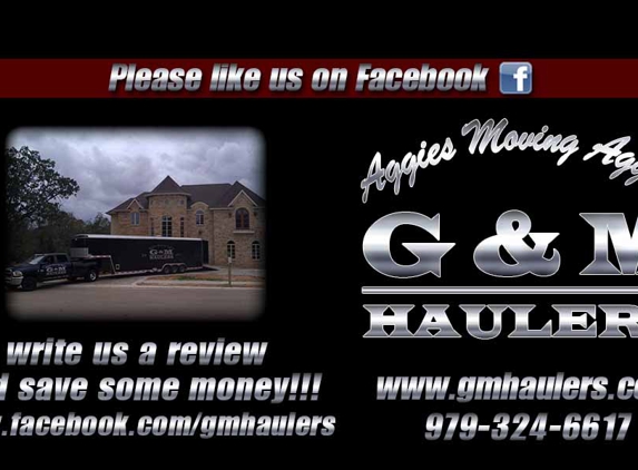 G&M Haulers Moving and Storage Co. - Bryan, TX. apartment movers