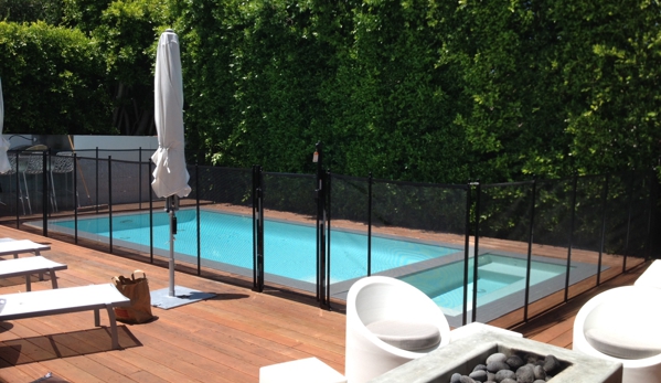 Safeguard Mesh/Glass Pool FNC - Beverly Hills, CA. Safeguard Architectural mesh pool fence