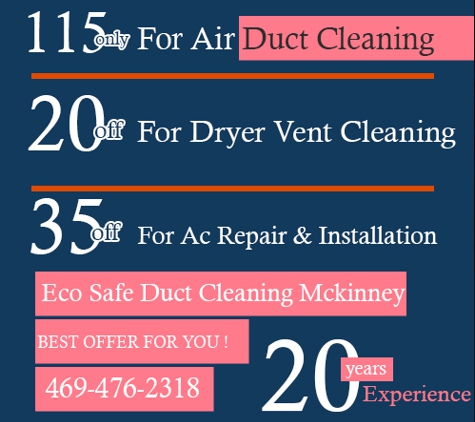 Eco Safe Duct Cleaning Mckinney - Mckinney, TX