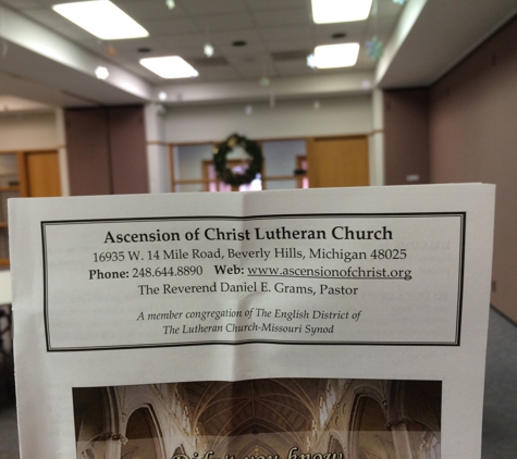 Ascension of Christ Lutheran - Beverly Hills, MI