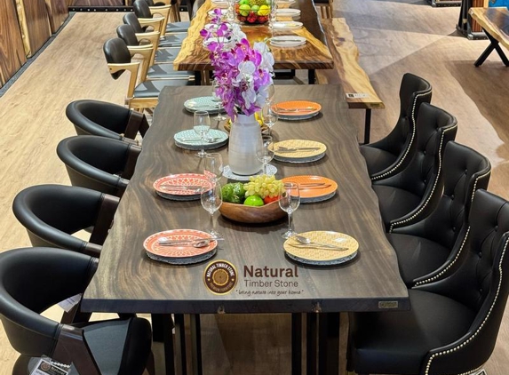NATURAL TIMBER STONE - Ravenhall, VIC. Walnut dining table – purchase with 8 additional chairs