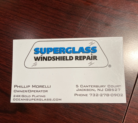 Superglass Windshield Repair of Jackson - Jackson, NJ. Call 732 278 0902 for 30 years Experience working on your car also national franchise 300 locations nationwide