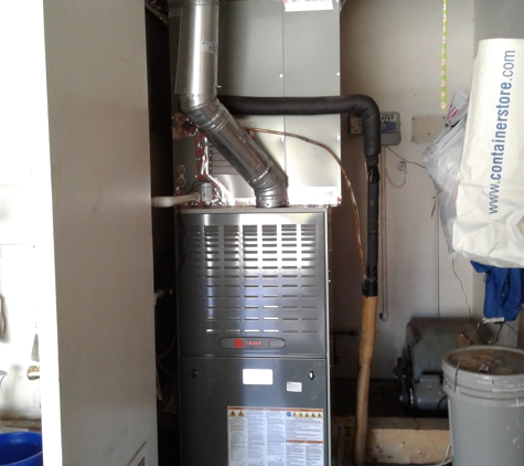 Texas Air Conditioning & Heating - Irving, TX. Here is a system we replaced that is located in the garage