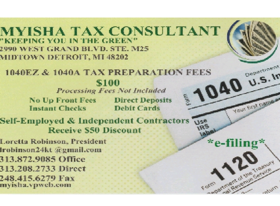 Myisha Tax Consultant - Detroit, MI