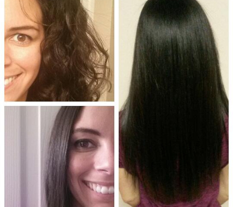 Anna Bang Hair Design - Tampa, FL. My hair before and right after