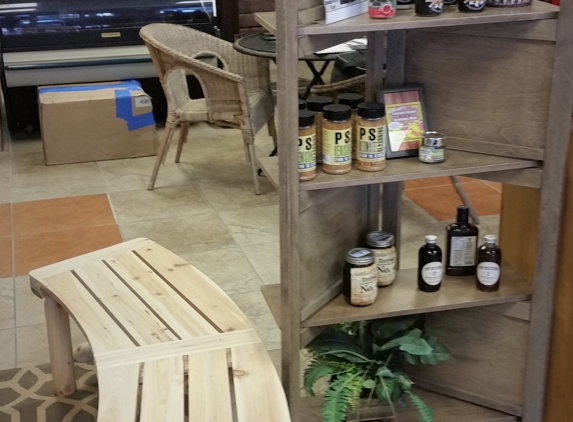 Camouflage Dave's Jerky Shop and More - Ormond Beach, FL. New shop-Have a seat on our hand made benches