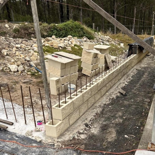 JBA Bricklaying Co - South Grafton, NSW. Before - retainer Wall - the beginning JBA Bricklayer Co