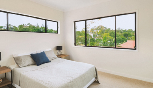 Bradnam's Windows & Doors - Ashmore, QLD. Black Aluminium Sliding Windows