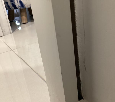Fallon Solutions. Large gaps around door frame not flush with the wall