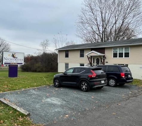 Nightrider Janitorial Services - Cohoes, NY. Exterior parking of NightRider Cleaning office building