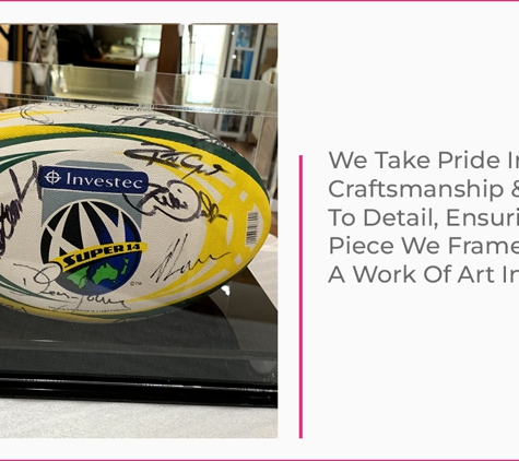 Framed Just For You - Labrador, QLD. We Take Pride In Our Craftsmanship & Attention To Detail, Ensuring Each Piece We Frame Becomes A Work Of Art In Itself