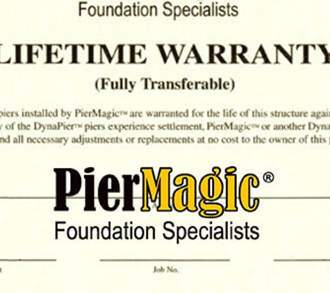 PierMagic Foundation Specialists - Grandview, MO. PierMagic® Foundation Specialists Offer A Lifetime Warranty on DynaPier Systems