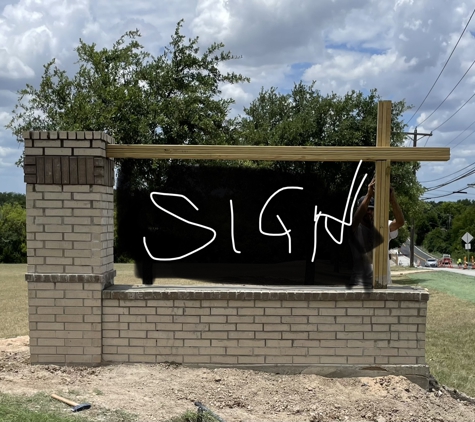 Jack's Stone Masonry - Austin, TX. Church Brick Sign