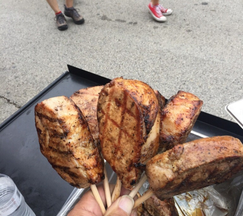 BBQ Express - Somonauk, IL. Pork Chops on a stick