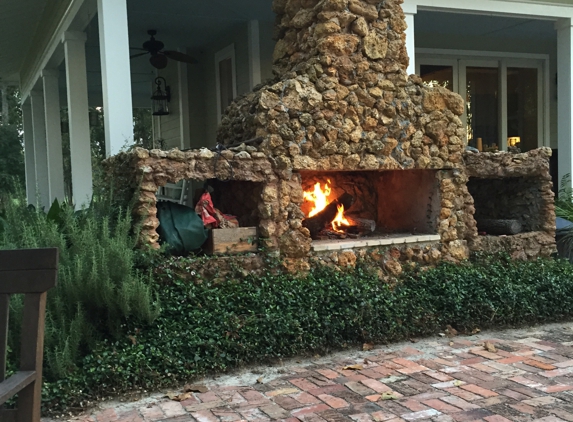 Ground Cover Supplies - Evans, GA. Brick paver as well double wood holder Fire place....Burke County