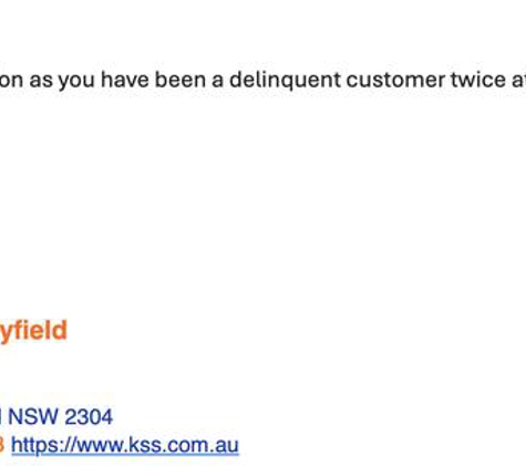 Kennards Self Storage - Mayfield, NSW. Kennards Mayfield Email to Potential Customer