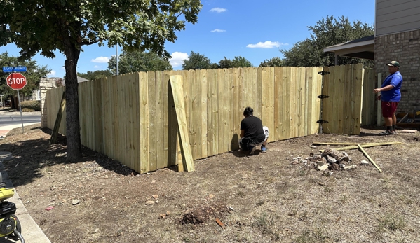 mccain enterprise landscaping services - San Antonio, TX. Recently completed corner lot fence.