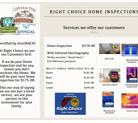 Right Choice Home Inspections - Coventry, RI