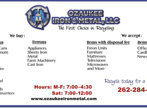 Ozaukee Iron& Metal - Port Washington, WI