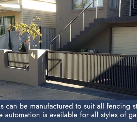 Fencing By Metro - Campbellfield, VIC. Gates can be manufactured to suit all fencing styles. Gate automation is available for all styles of gates.