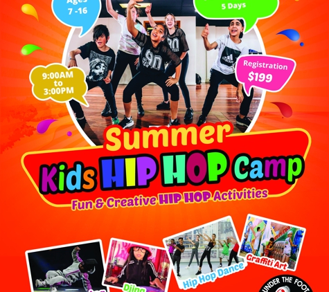 Under The Foot Dance and Fitness - Edison, NJ. Summer Hip Hop Camp July 16 - July 20